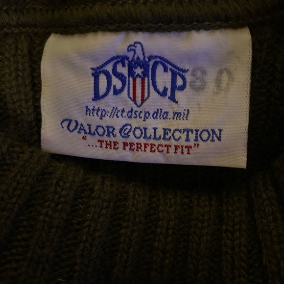 DSCP Official Military Army Green Wool Valor Collection Sweater - Picture 6 of 7